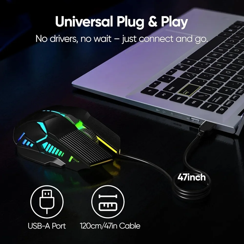 RGB Gaming Mouse - Black